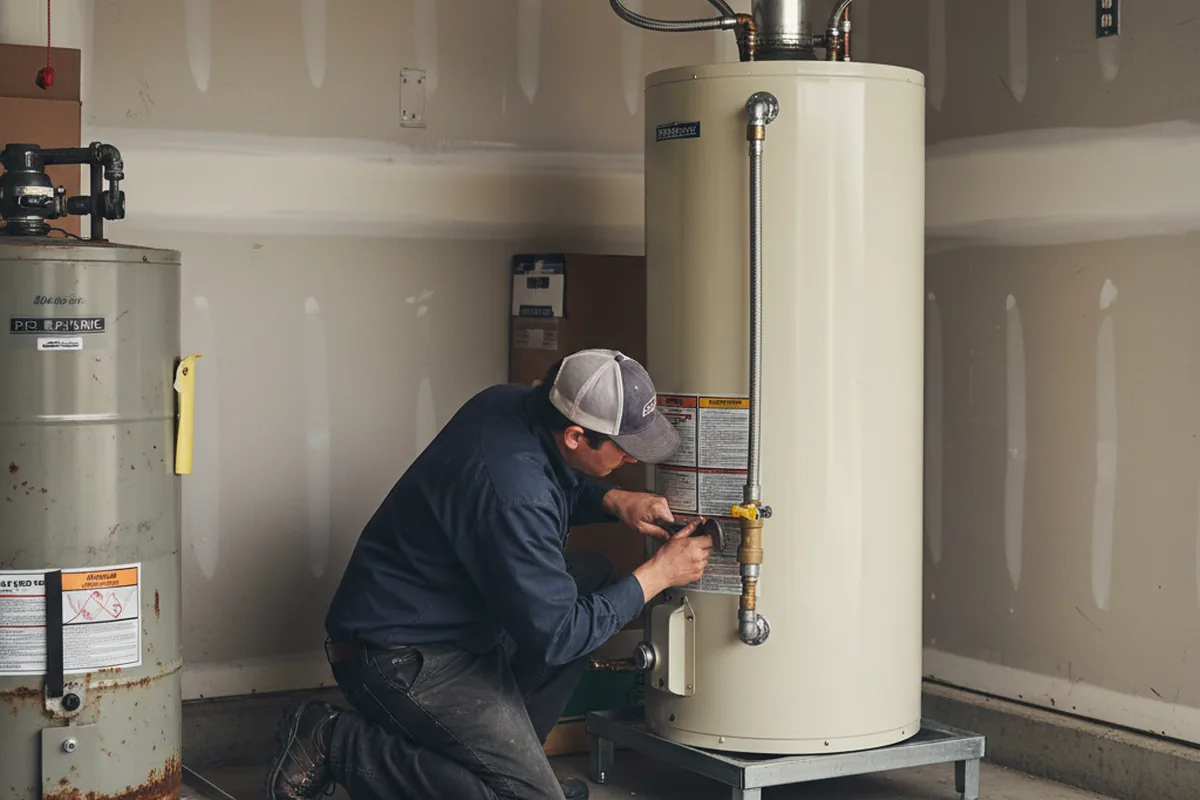 Water heater and shutoff valve replacement in Agate
